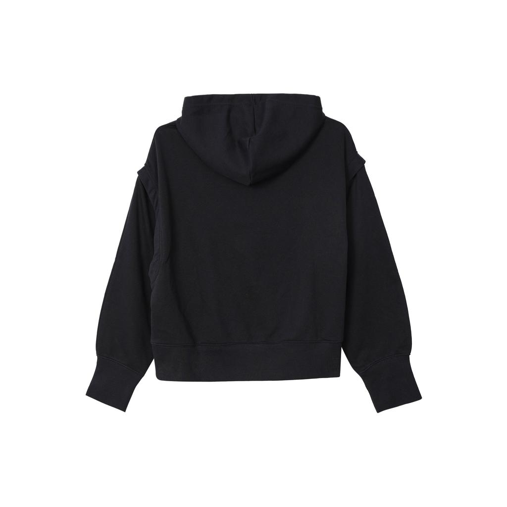 Jordan Solid Color Loose Hoodie Long Sleeve Women Tops Black FB4610-010