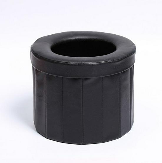

Foldable Portable Leather Toilet for Self-Driving and Outdoor Use
