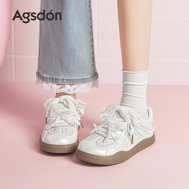 Augustine Silver Dexun Shoes Women's 2025 New Autumn Ballet Style Fashion Casual Board Shoes Platform Sports Shoes