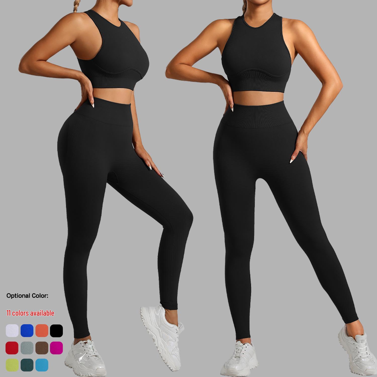 

2024 Seamless Yoga Set: Women s Quick-Dry, Hip-Lifting Sportswear Small