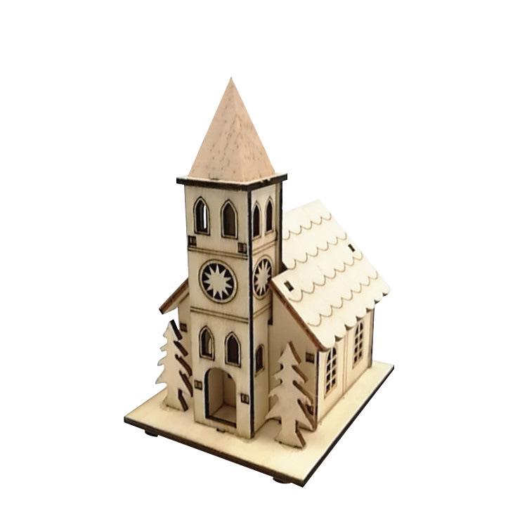 Light-Up Christmas Log Cabin Ornament: DIY Tree Decoration & Window Display