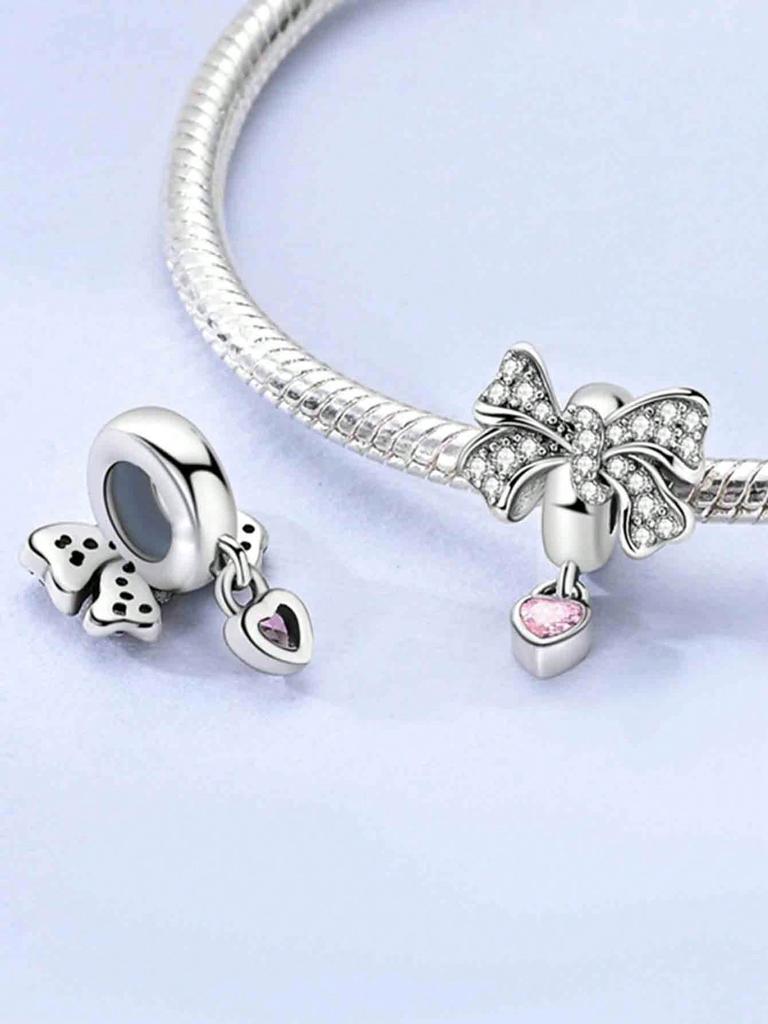 Charms Plata Copper Colors Colorful Butterflies Beads Charm Pendant For Original Bracelet For Women Diy Jewelry Love Gift