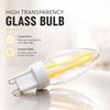 10 Bombillas LED G9 2W 3W Vidrio Filamento Lámpara AC220V Blanco Cálido Ahorro de Energía Reemplazo Halógeno para Candelabro