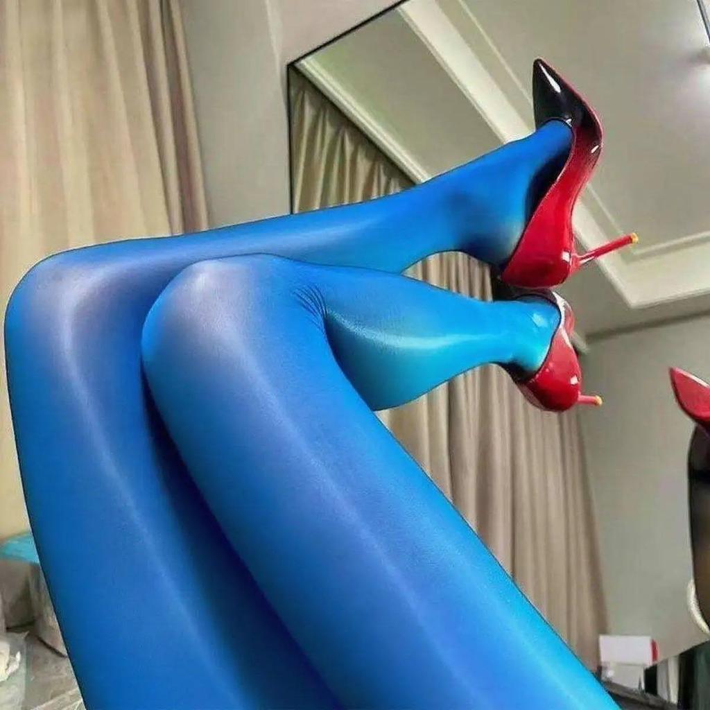 1Pc Women's Oil Glossy Tights Shiny Pantyhose Sheen Sexy Horse Oil Bright Color Underwear Lingerie Halloween Costume Stockings