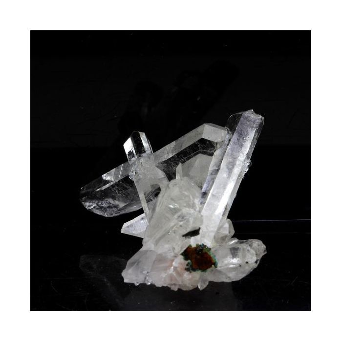 Pierres et Minéraux. Quartz biterminé + Chalcopyrite. 41.0 ct. La Gardette Mine, Bourg d'Oisans, Isère, France.