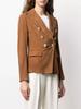 Handmade Stylish Formal Casual Brown Women Real Soft Suede Leather Blazer New