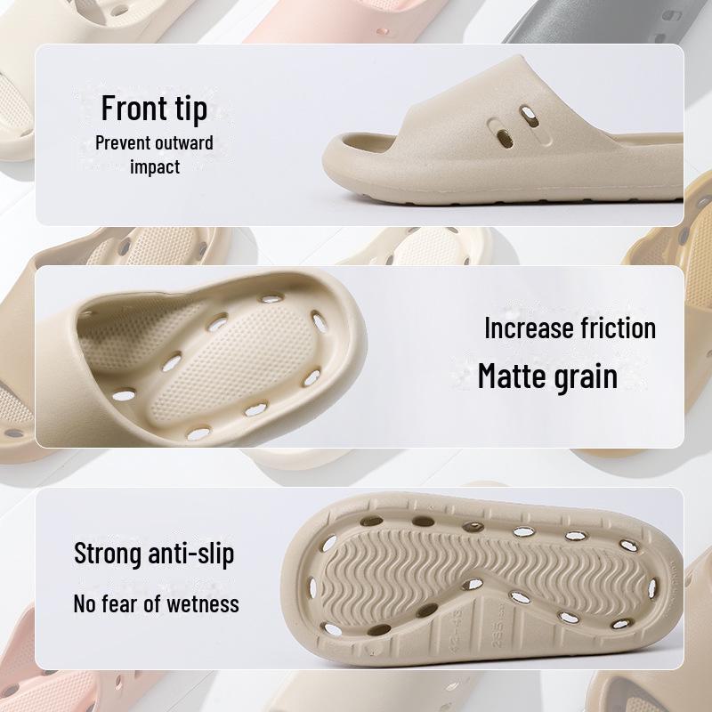 Zapatillas de Baño Huecas Antideslizantes de Secado Rápido para Hombre - Sandalias de Verano para Interior 2025