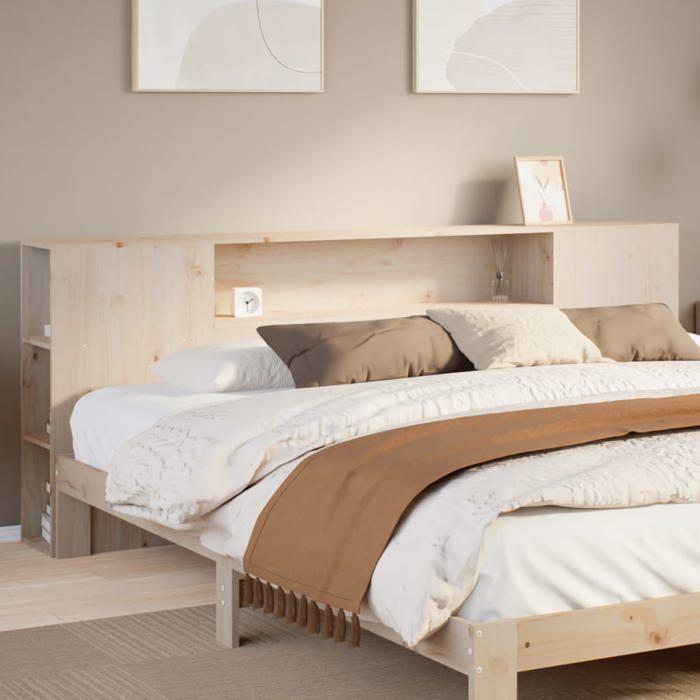 VidaXL Headboard with Storage 200 Cm Solid Pine Wood, Wooden Headboard, Headboard with Storage, Headboard 855618