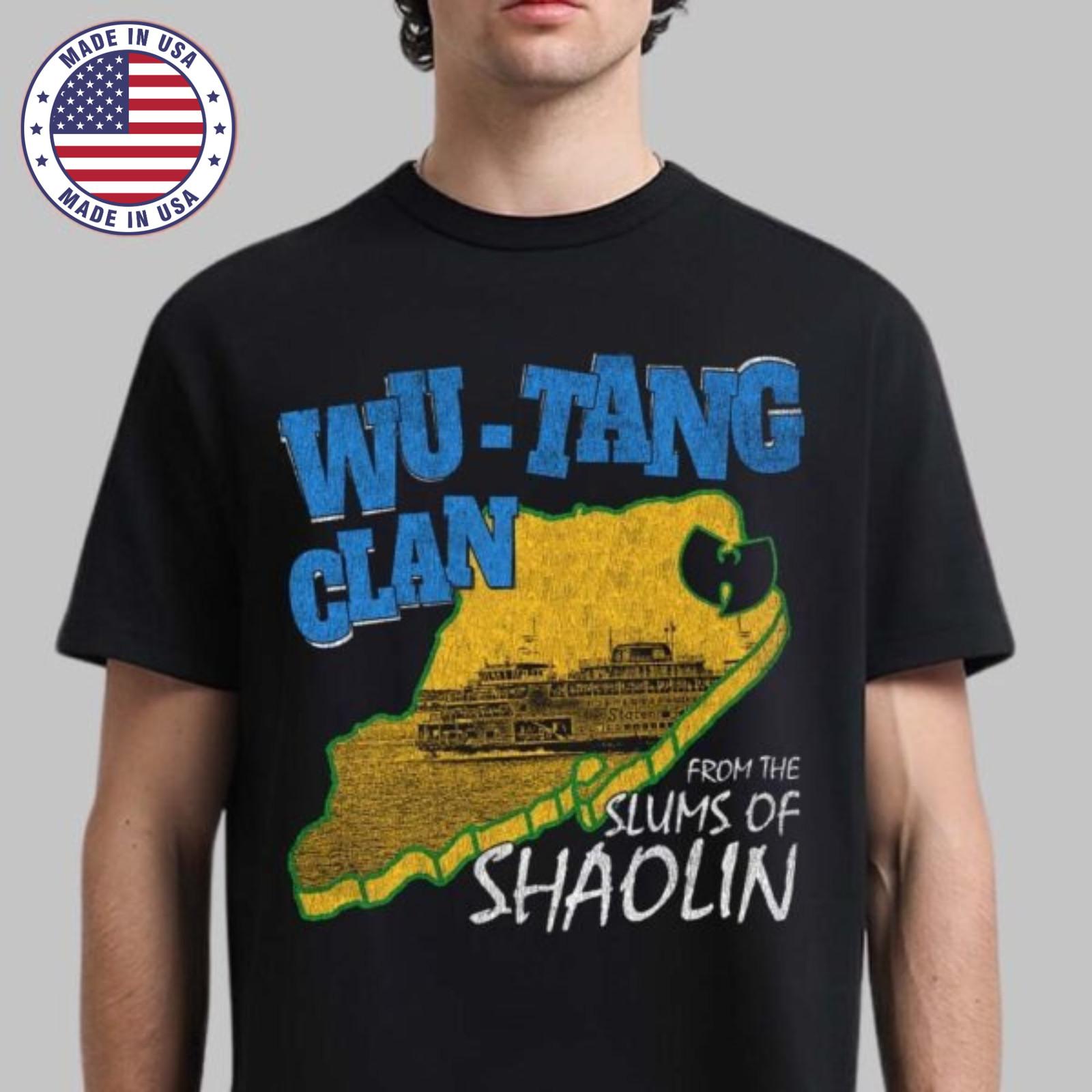 Wu Tang Clan From The Slums Of Shaolin Staten Island Borough T-Shirt Unisex M