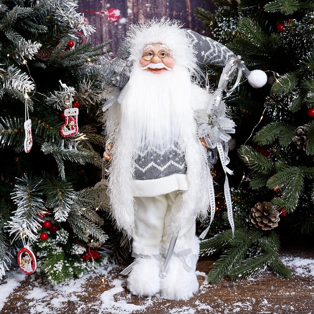 ABXMAS New Year 2024 Christmas Decorations For Home 45cm Santa Claus Doll Children Gifts Christmas Xmas Tree  Ornaments Navidad