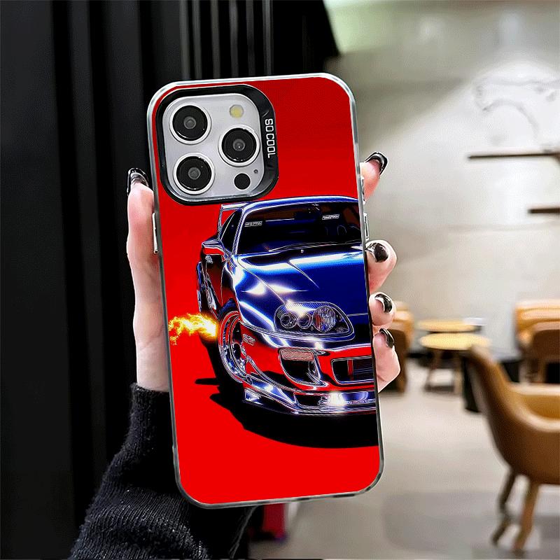 Electroplated Style Sports Car Soft Phone Case for iPhone 15 16 17 Pro Max 17Air 16E 14 Plus 13 12 Mini Shockproof Cover Back Sh