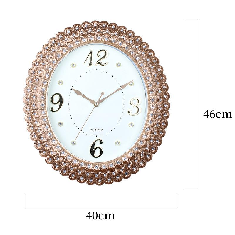 46CM Atmospheric Retro Wall Clock Living Room Creative Table Hanging Wall Modern Silent Clock Entrance Personalized Quartz Clock