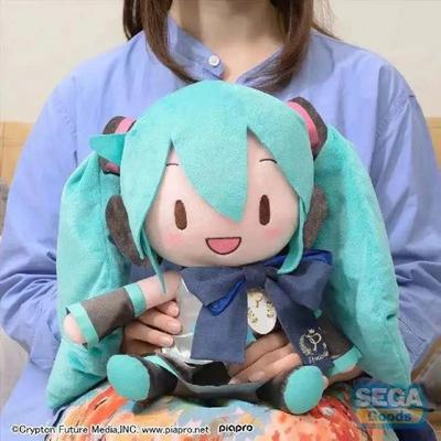 32cm Boneca de Pelúcia Kawaii Hatsune Miku Anime Novo Laço Miku Especial Almofada de Pelúcia Enfeites de Sofá Presente de Aniversário Decoração de Quarto