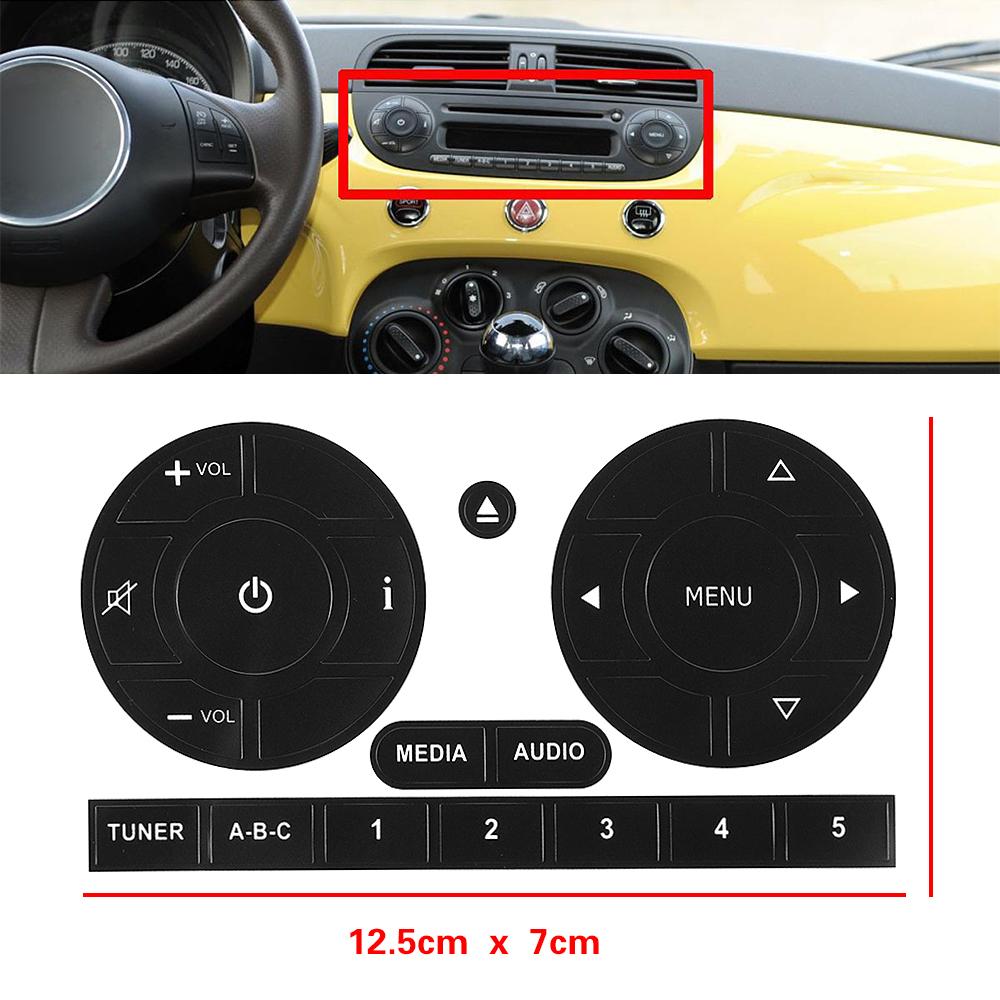 For Fiat 500 2011 2015 Car Multimedia Menu Media Radio Audio Volume Switch Button Repair Decal Sticker Anti Scratch