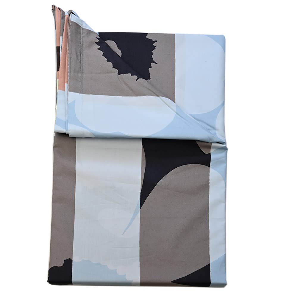 Capa de Edredom Marimekko Unikko Capa de Edredom Solteiro 150 210cm Azul Pêssego 071532 125 Branco-sujo [Item]