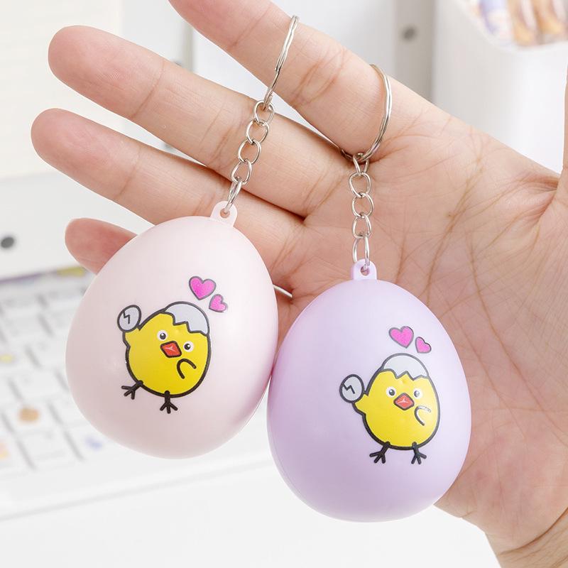 Mini Handheld Flip Egg Tetris Game Console Keychain Pendant
