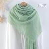 Sciarpa da donna in cotone lino seta - Per tutte le stagioni, colore unito, versatile foulard per testa e parasole