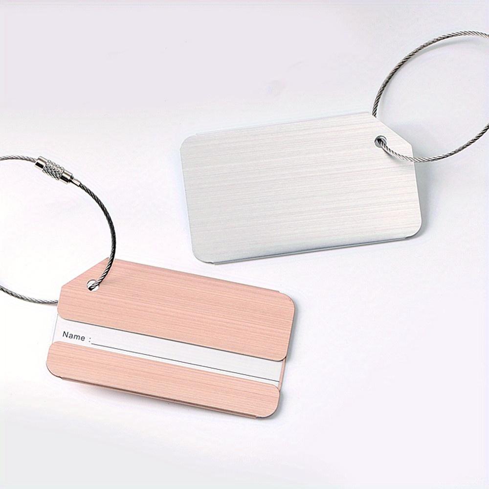 Luggage Tags Aluminium Alloy Suitcase Tag Travel Labels with Steel Loop Luggage Tags for Suitcases Travel Accessories