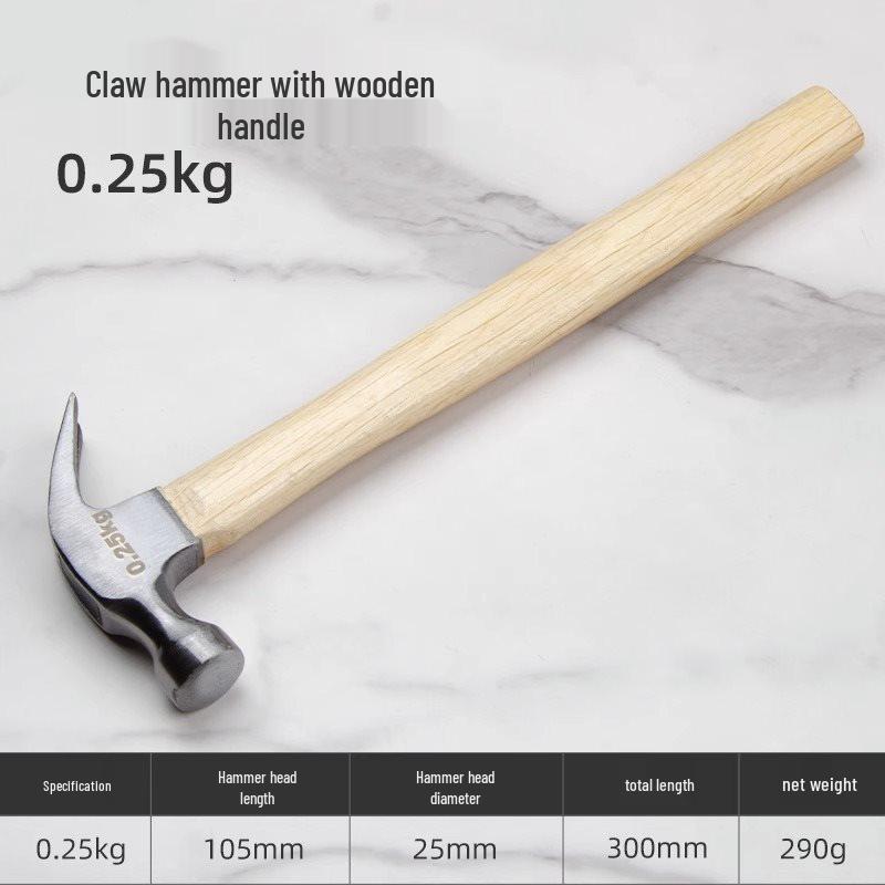 Compact One-Piece Claw Hammer for Household Woodworking and Electrician Use