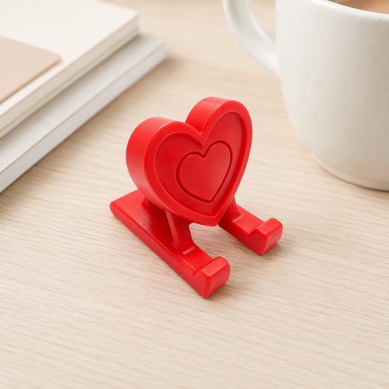 Reusable Phone Stand 3D Printed Heart Holder, Love Shape Mobile Desktop Mount Stand, Cell Tablet Desk Mount, Valentine's Day Gift Holder