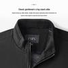 Shanshan Men's Fleece-Lined Business Stand Collar Jacket