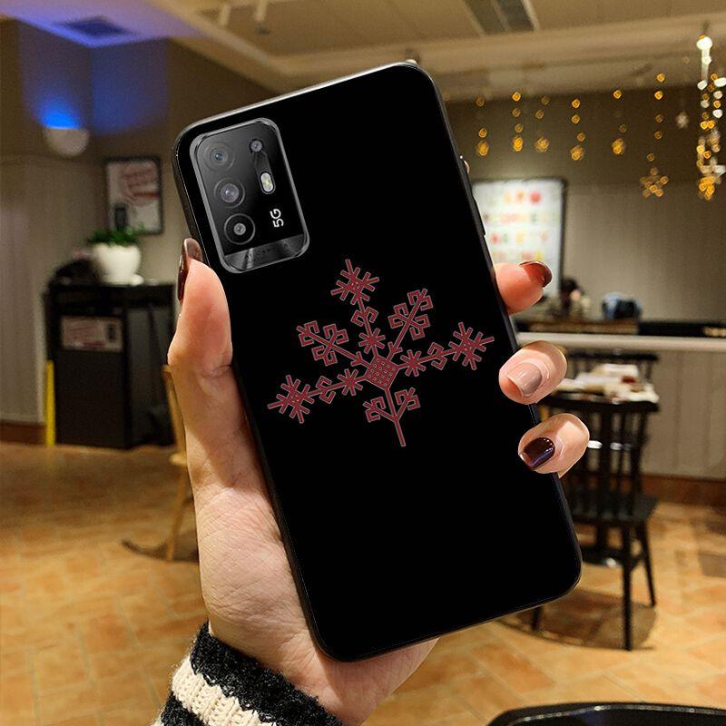 Cover per telefono albero del sole etnico lettone per OPPO A74 A94 5G A3S A5S A9 A12 A15S A52 A53S A72 A73 2020 A91 5G Custodie coque