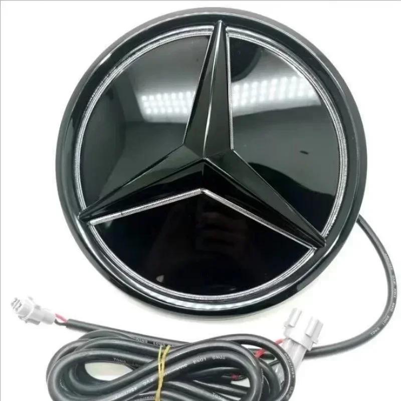 

New 2025 For Mercedes Benz Car Front Grilled Star Emblem LED Illuminated Logo White Blue Red Light for Mercedes Benz W204 GLK200 Glowing white чорний
