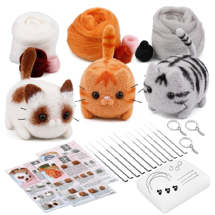 Nadelfilz-Zubehör-Sets mit Werkzeugen, für Anfänger DIY-Tierbastelarbeiten