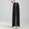 Demana Women's Retro Drawstring Wide-Leg Casual Pants
