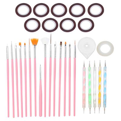 Professional Nail Art Set Nail Painting Drawing Brushes Pen Manicure Dotting Pen Mixing Line