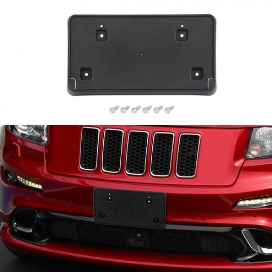 

For 11-13 Jeep Grand Cherokee Front Bumper License Plate Bracket Mount Black