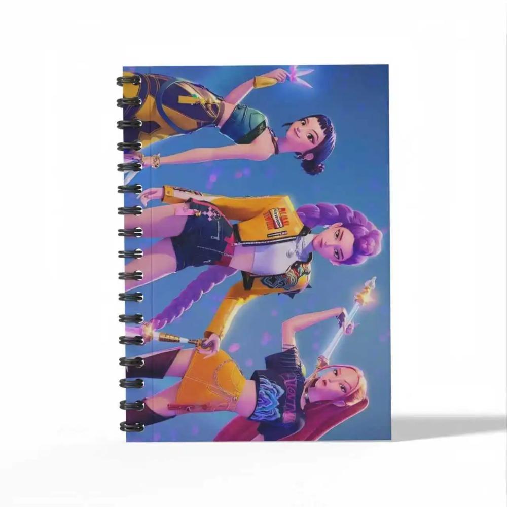 K-pop Demon Hunters A6 Anime Notebooks - Coilbound Writing Pads for Students School Office Supplies Gift Kawaii Stationery