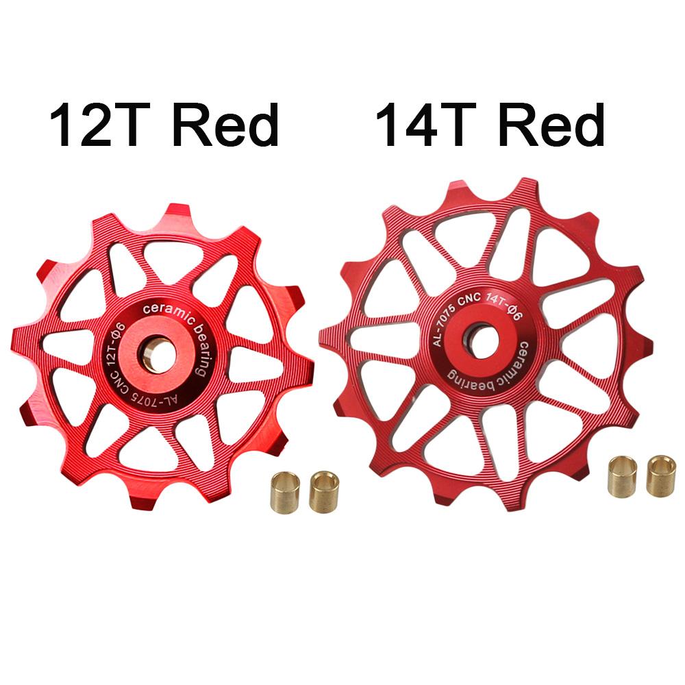2 szt. 12T 14T Rowerowe Łożysko Ceramiczne Kółko Przerzutki Tylnej Rolka Prowadząca Napinacz Do SHIMANO SRAM DEORE GX Kółko Napinające Części Rowerowe