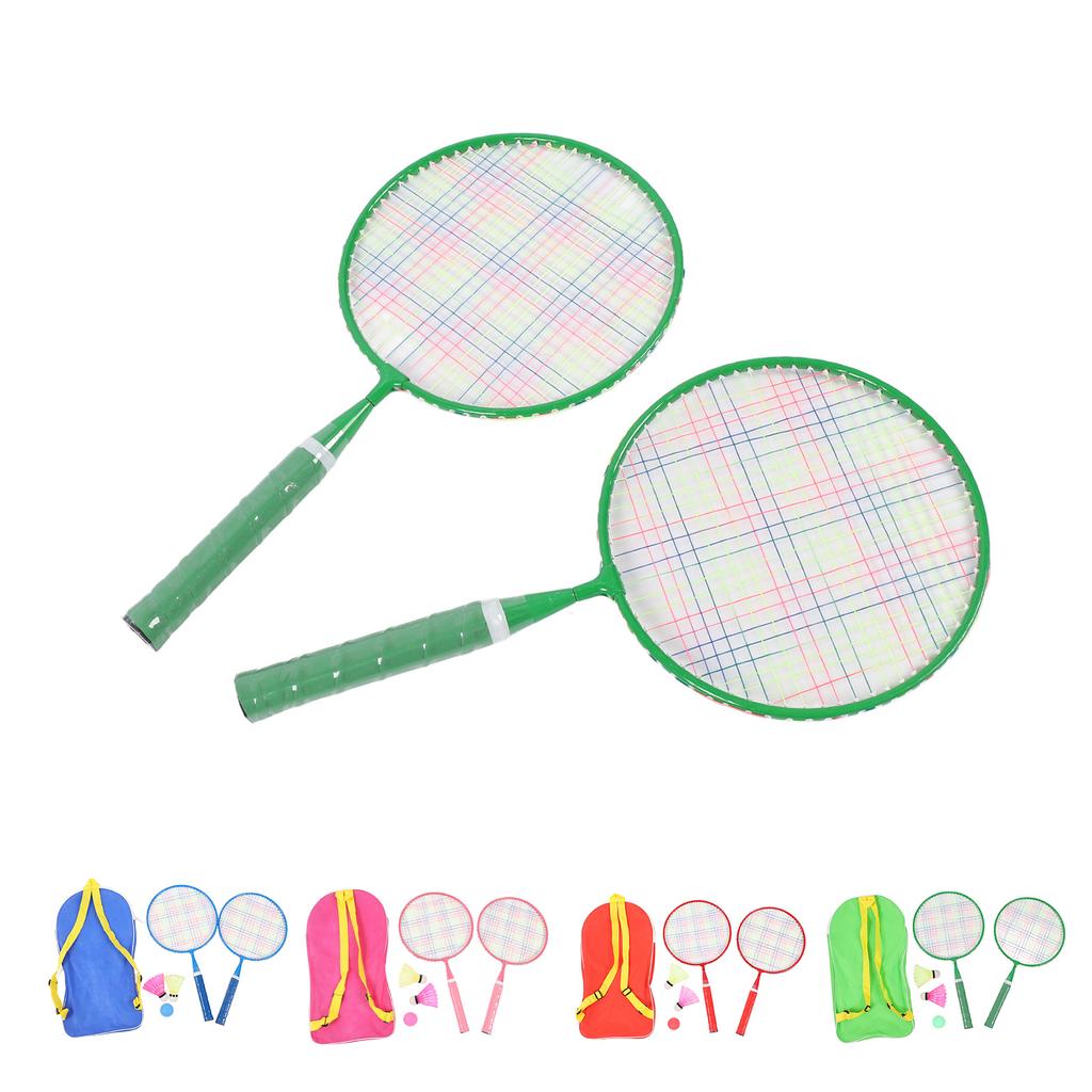 1 Pair Children Badminton Racket Set with Carrying Bag Kids Badminton Kit with 2 Shuttlecocks 1 Tabl