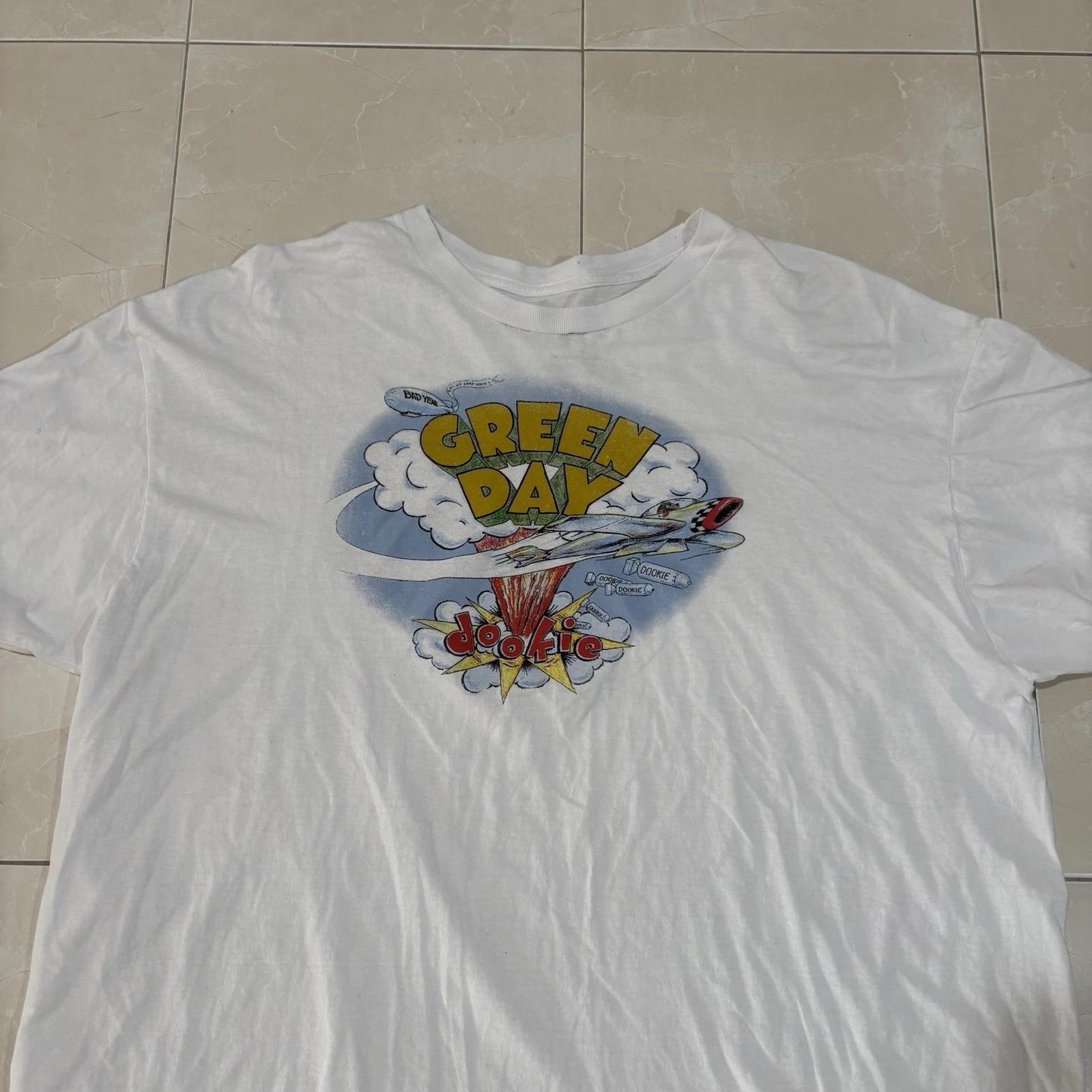 

Green Day Dookie Band T Shirt White Men’s 2XL Y2K Skate Punk Rock Grunge 90s S