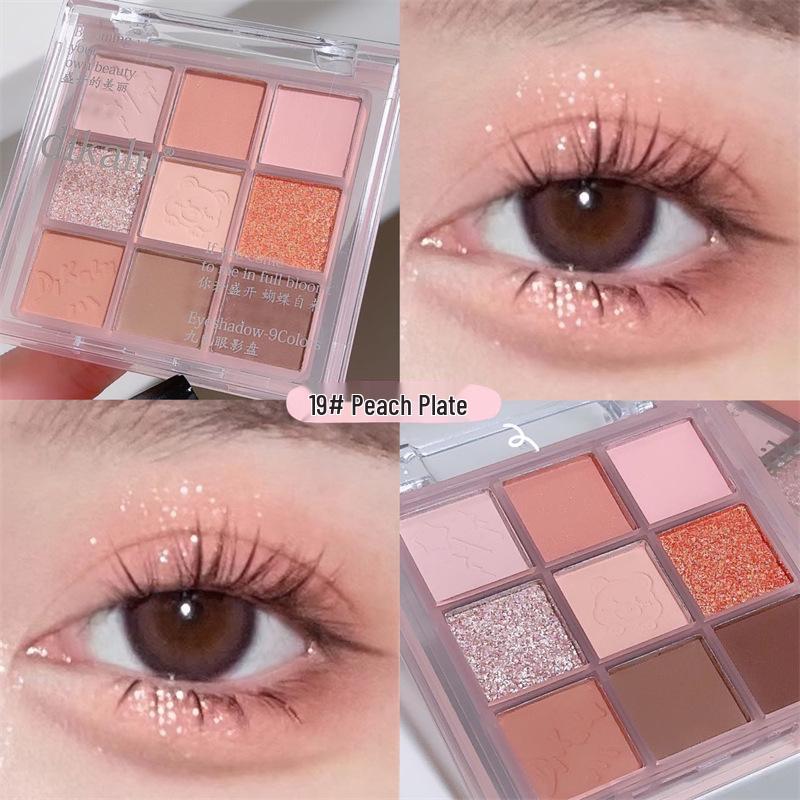 Dikalu 9-Farben Lidschattenpalette: Buttercreme Matt & Schimmer