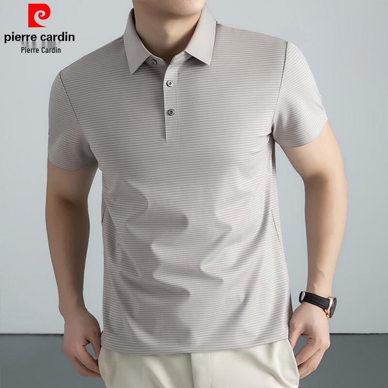 Pierre Cardin Men's Ice Silk Striped Polo Shirt