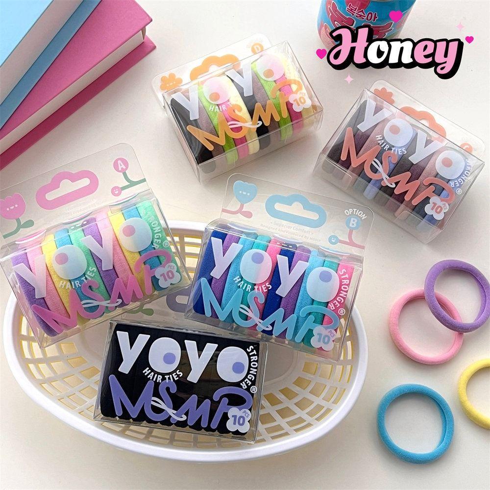 

10pcs/Box Hair Accessories Hair Bands High-Elastic Ponytail Holder Headwear Hair Rope Women