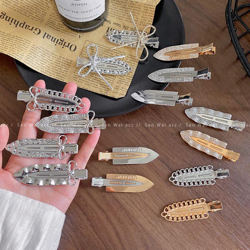 Internet celebrity metal seamless hairpin female simple daily commuter headgear hair accessories