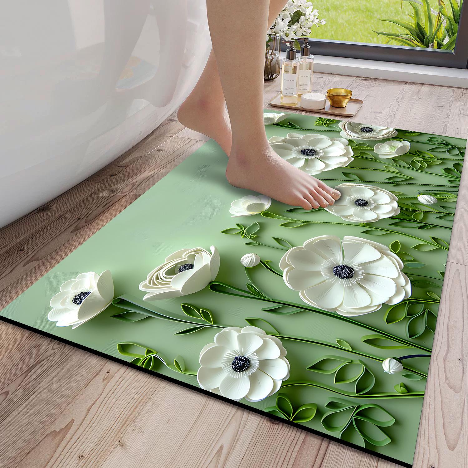 3D Quick-Dry Non-Slip Diatom Mud Bathroom Mat 40*60cm Diatom Mud