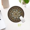 Vintage Bohemian Round Mouse Pad Computer 3D Game Anti Slip Mousepad Mat
