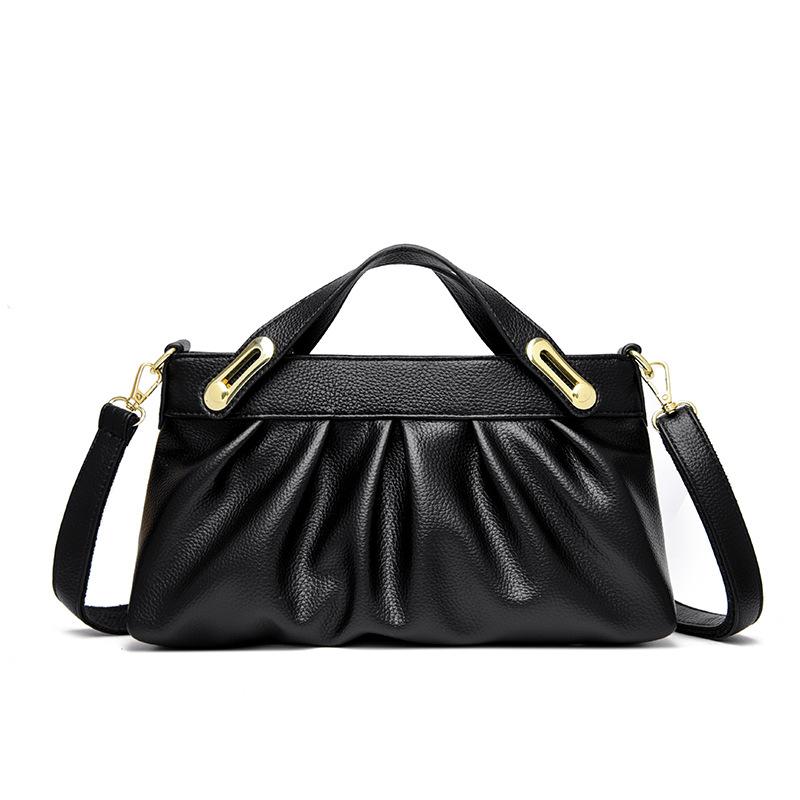 Women's bag new urban simple pleated bag fashion casual portable oblique span shoulder arm bag