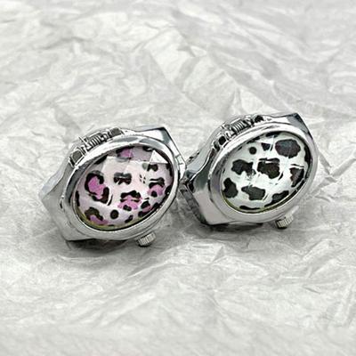 Yousheng Unisex Ring Beautiful Fine Workmanship Flap Cover Personality Trendy Daily Wear Alloy Leopard Gem Ring Watch Gift