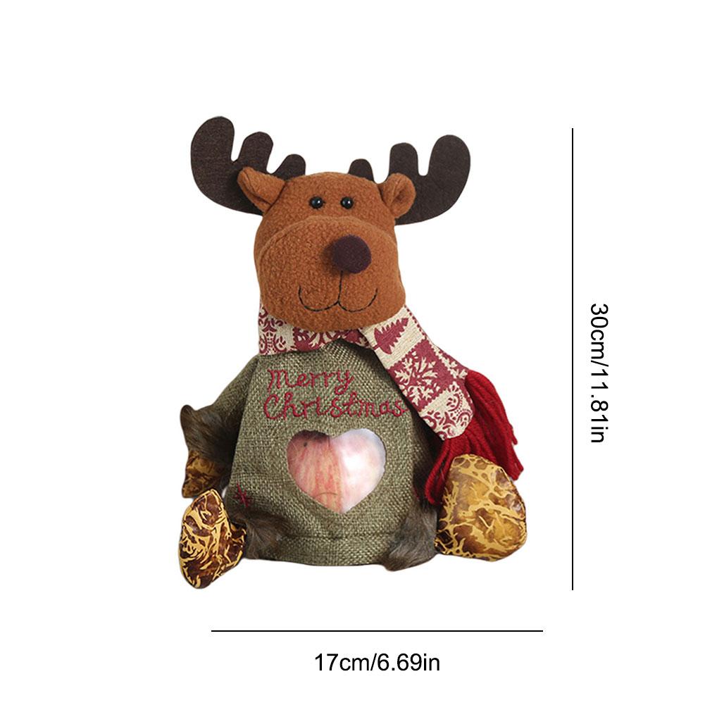 Christmas Eve Apple Storage Bag Christmas Gift Bag Xmas Candy Bags (Elk)