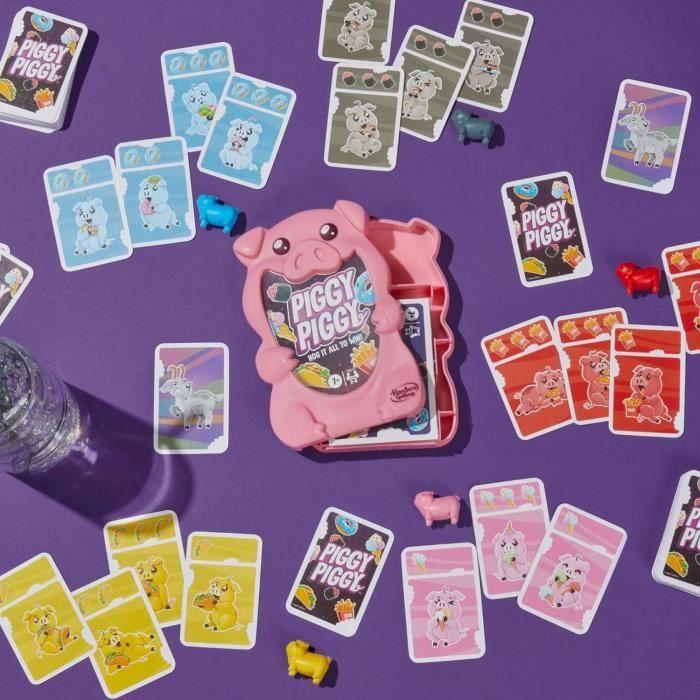 Piggy Piggy, Jeu de Cartes Familial, Version Française, Hasbro Gaming