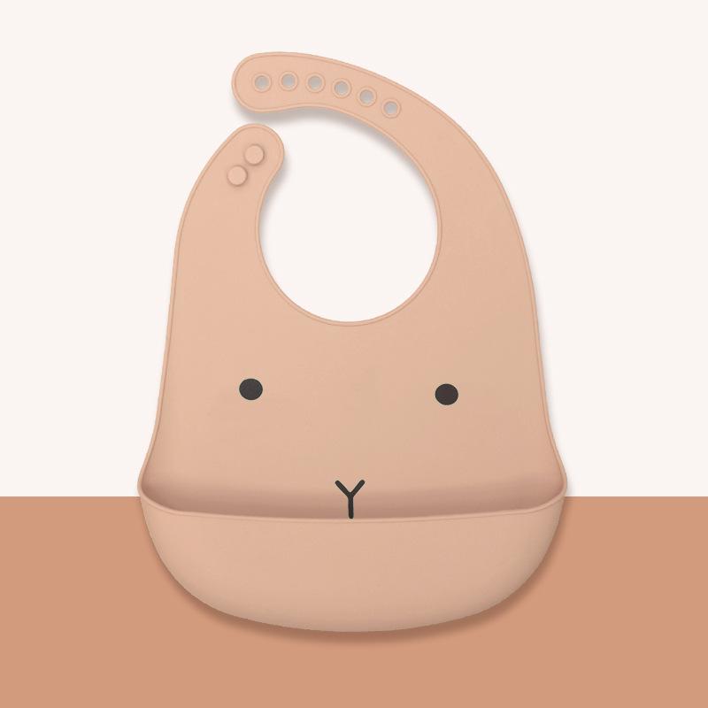Babador de silicone à prova d'água para bebês - Babador de arroz descartável grande