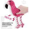 Squeaky Dog Toys - Plush Dog Toys with Soft Durable Fabric for Small Medium Large Breeds, Interactive Tug of War Rope Chew Toys, Teeth Cleaning, Denta