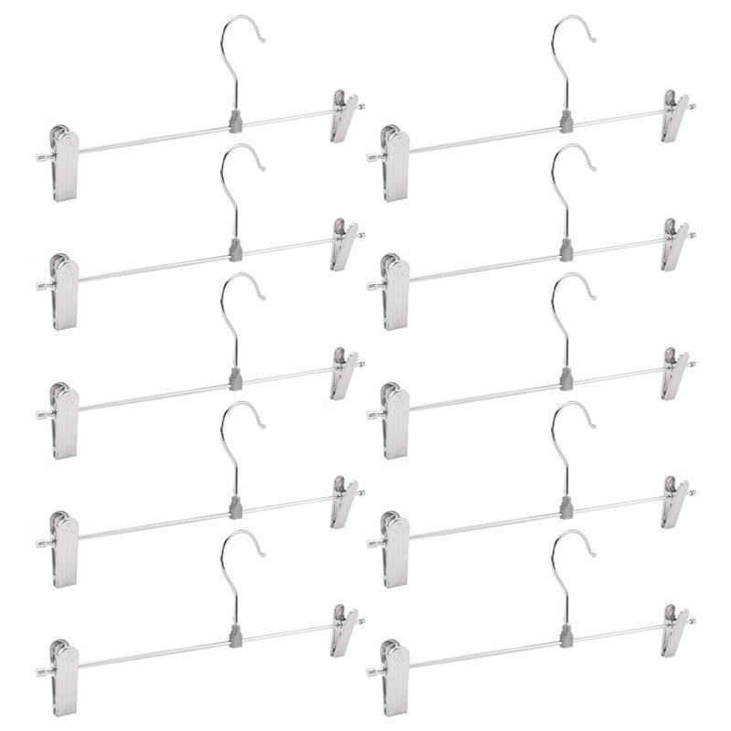 AAAF Pant Hangers,Skirt Hangers With Clips Space Saving,Adjustable Clips Hangers Clothes Hangers For Pants