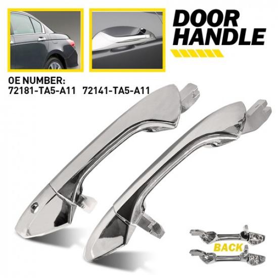 Exterior Outside Door Handle Chrome Front & Rear Left for 2008-2012 Honda Accord