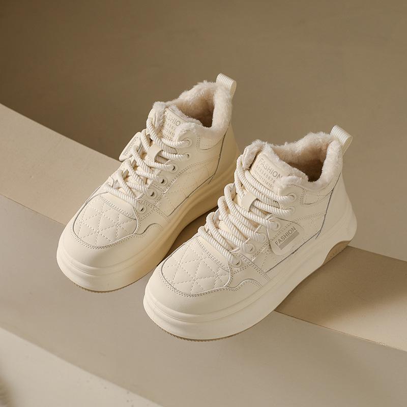 Women's Thick-soled Winter Lightweight Warm One-step Padded Snow Boots Non-slip Wear-resistant Casual Sneakers Cotton Boots Sneakers